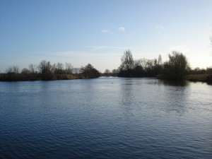 Looking back along the Thames just as we took to the Thames Path at Shiplake