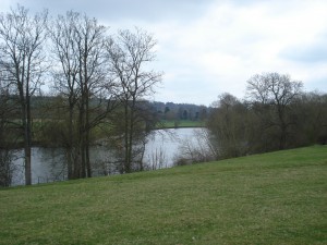 Looking back along the River Thames