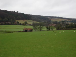 Our lunch stop, overlooking Hambleden valley